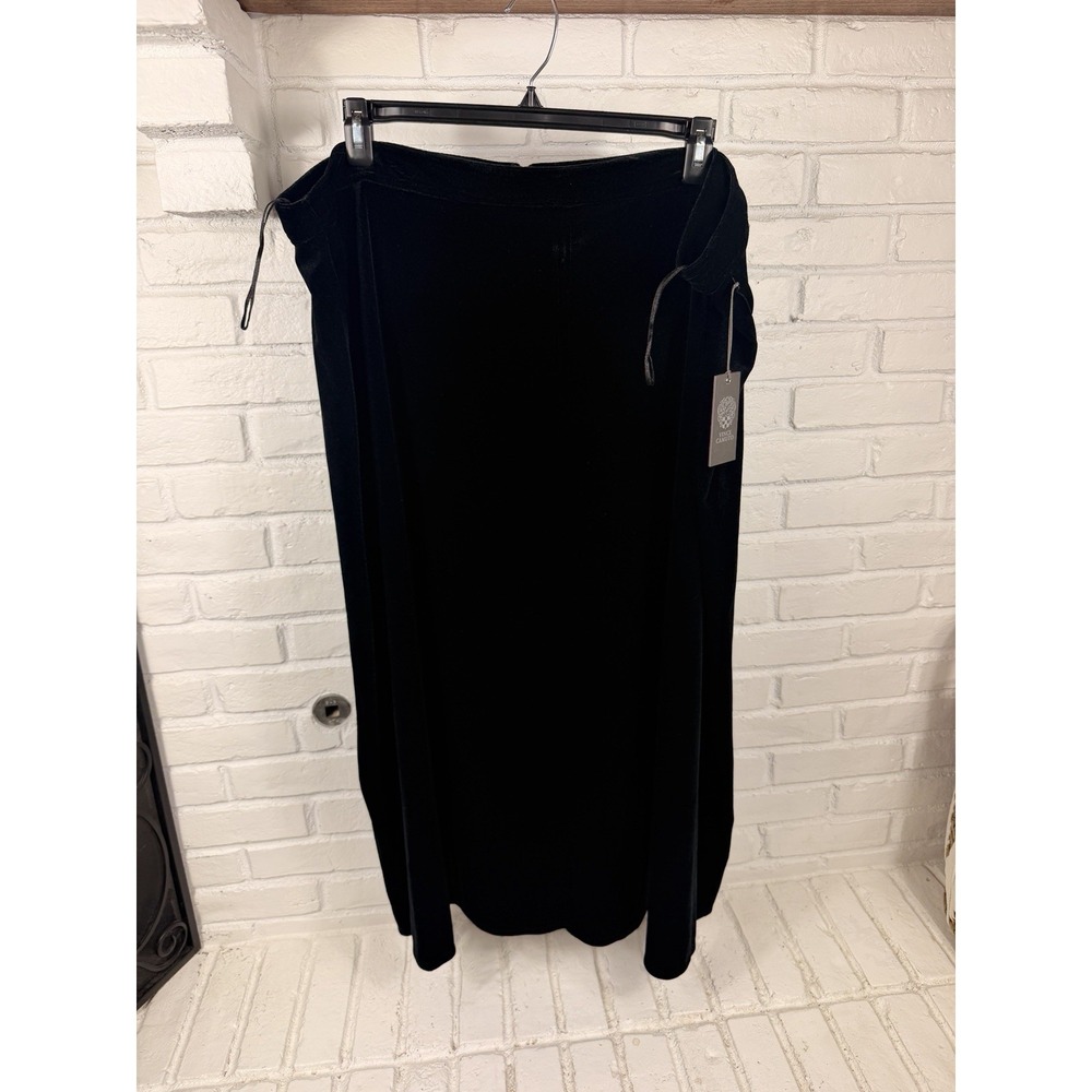 Vince Camuto Womens 3X Black Velvet Maxi Skirt Stretch Plus Size NWT